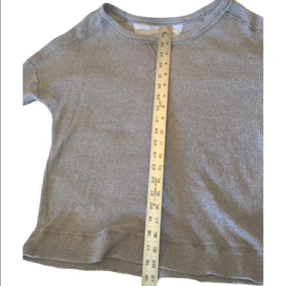 Calvin Klein scoop neck Waffle Knit Gray Pullover - Picture 3 of 9